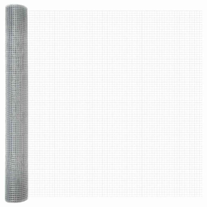 Vidaxl Welded Wire Fence With 13 Posts 1.4x50 M Galvanised Steel