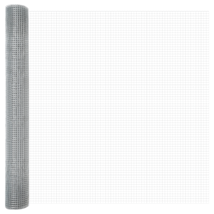 Vidaxl Welded Wire Fence With 13 Posts 1.4x50 M Galvanised Steel