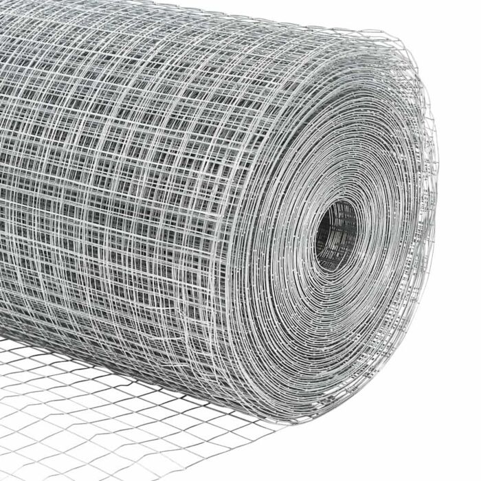 Vidaxl Welded Wire Fence With 13 Posts 1.4x50 M Galvanised Steel