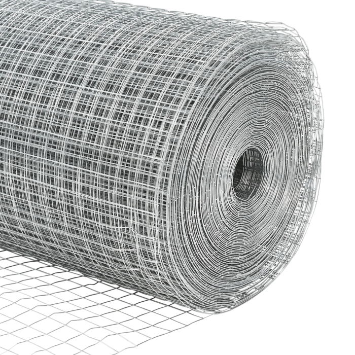 Vidaxl Welded Wire Fence With 13 Posts 1.4x50 M Galvanised Steel