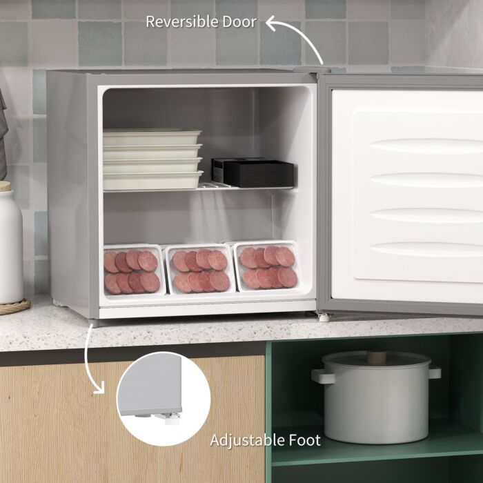 Homcom 35l Mini Freezer, -24℃ To -14℃ Temperature - Grey