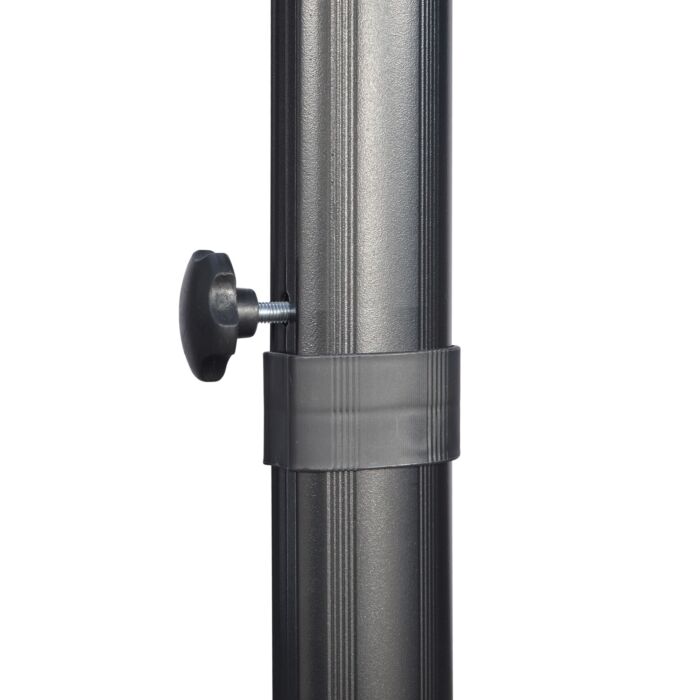Outsunny 2.7 X 2.7 M Cantilever Parasol, Square Overhanging Umbrella With Cross Base, Crank Handle, Tilt, 360° Rotation, Aluminium Frame, Cream White