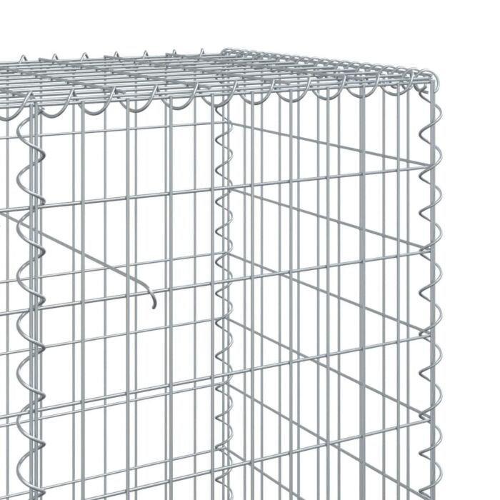 Vidaxl Gabion Basket With Cover 1100x50x100 Cm Galvanised Iron