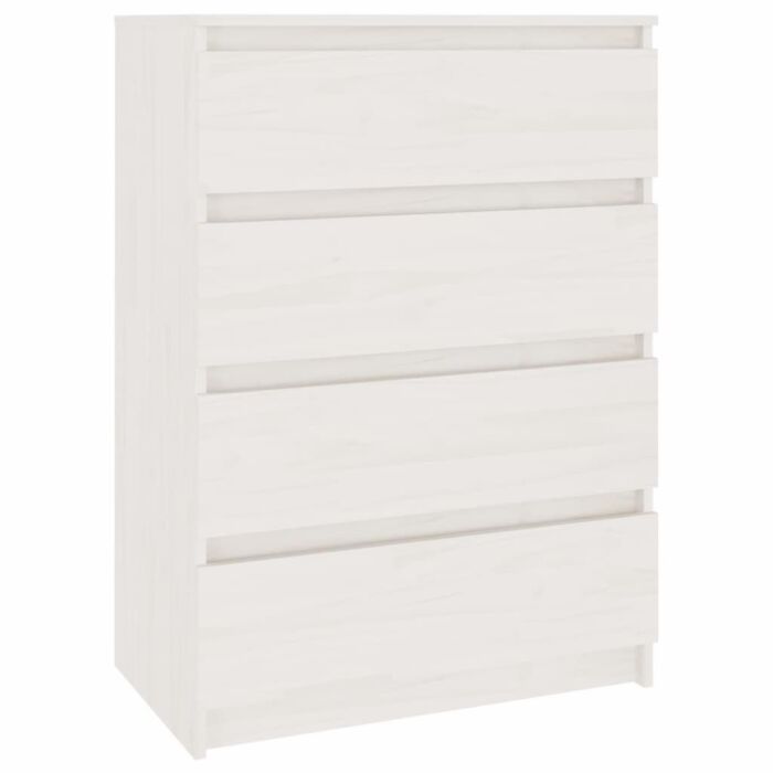 Vidaxl Side Cabinets 3 Pcs White Solid Pinewood