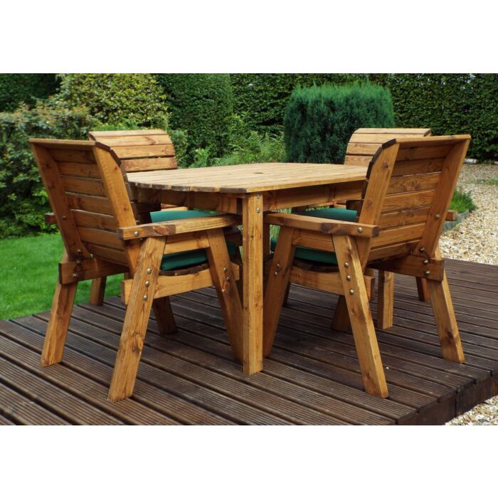 Four Seater Rect Table Set - Green