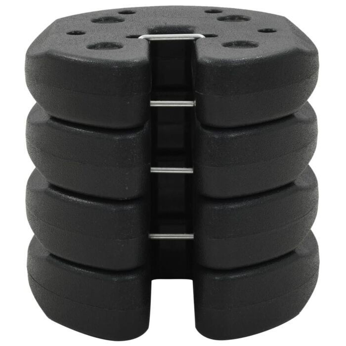 Vidaxl Gazebo Weight Plates 4 Pcs Black 220x50 Mm Concrete
