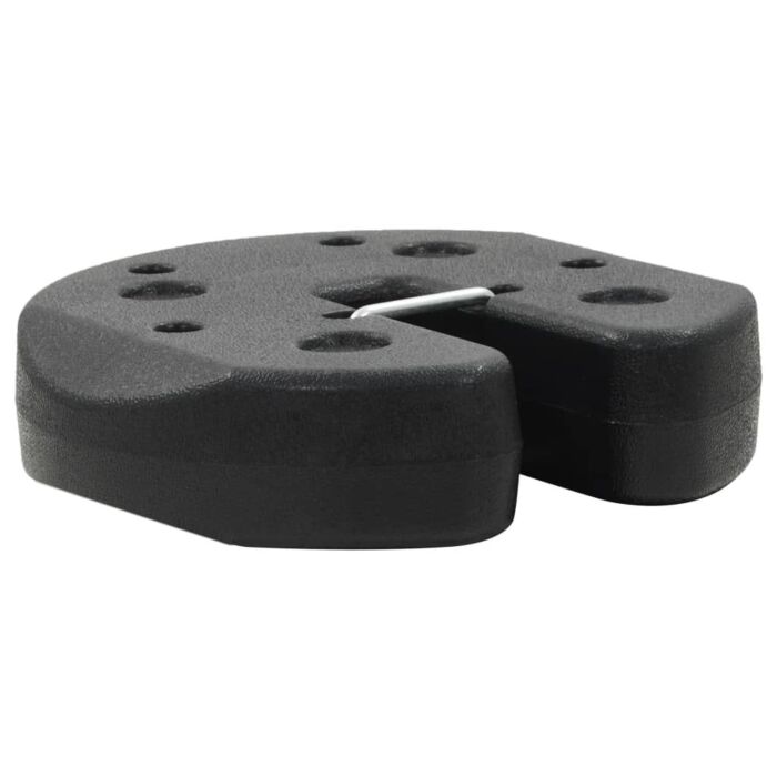 Vidaxl Gazebo Weight Plates 4 Pcs Black 220x50 Mm Concrete