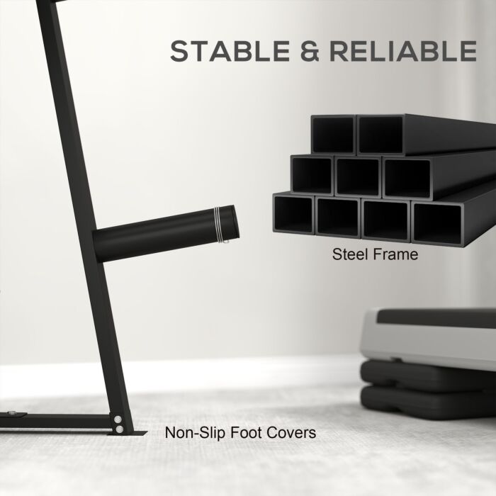Sportnow Weight Tree Weight Rack For 5cm Weight Plates And Barbell Bar With 6 Fasten Clamps, 300kg Capacity
