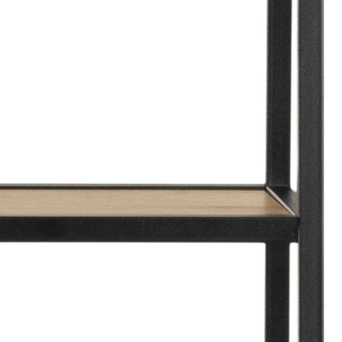 Seaford Bookcase With 1 Drawer In Black And Oak