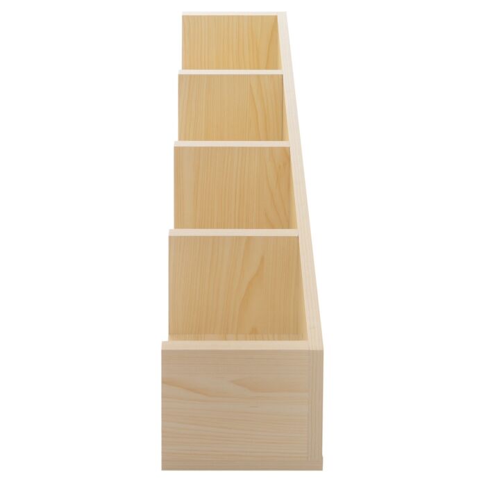 Homcom Wall Mount 84 Cd / 56 Dvd/blu-ray/ Media Storage Rack 4 Cubes Wooden Shelf Organizer Unit Bookcase Display (natural Wood Colour)
