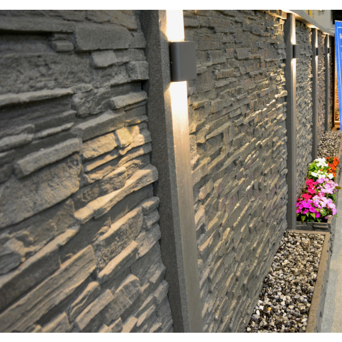 Lakeland Slate 6ft Self-watering Planter Feature - In Ground - Moody Blue