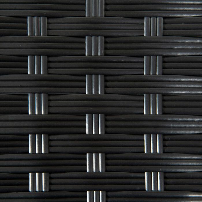 Outsunny Rattan Side Table, Outdoor Coffee Table, With Plastic Board Under The Full Woven Table Top, Black