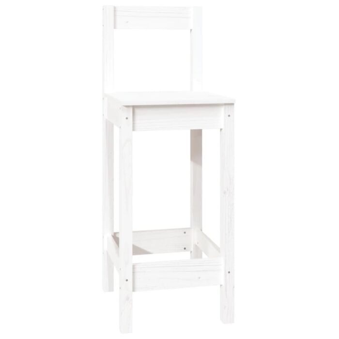 Vidaxl 7 Piece Bar Set White Solid Wood Pine