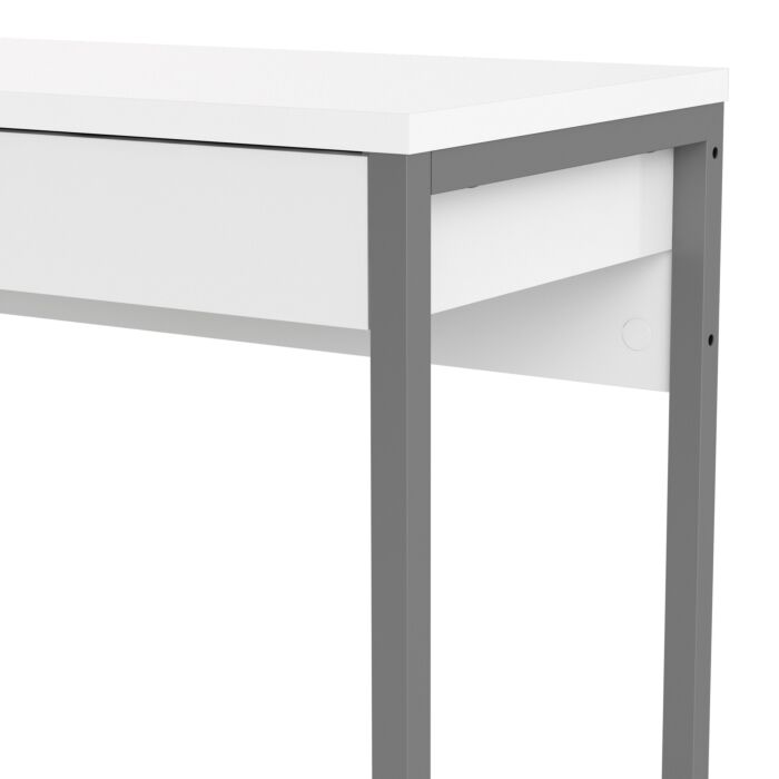 Function Plus Desk 2 Drawers In White High Gloss