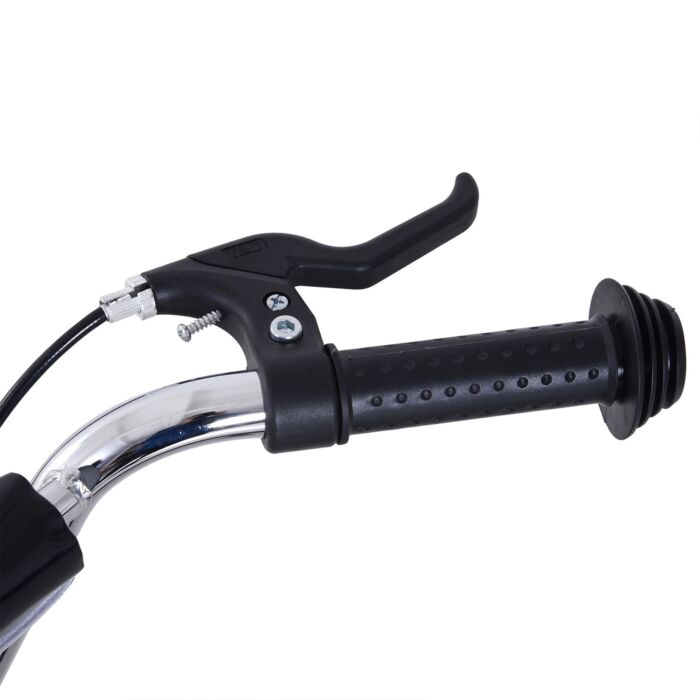 Homcom Teen Scooter Push Kick Scooters For Kids With Rubber Wheels Adjustable Handlebar Front Rear Dual Brakes Kickstand, For 5+ Years, Black