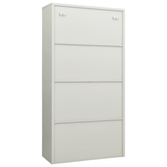 Vidaxl Locker Cabinet Light Grey 90x40x180 Cm Steel