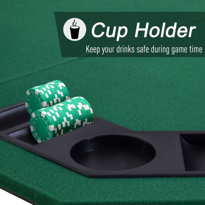 Homcom 1.2m/48inch Foldable Poker Table W/ Carrying Bag