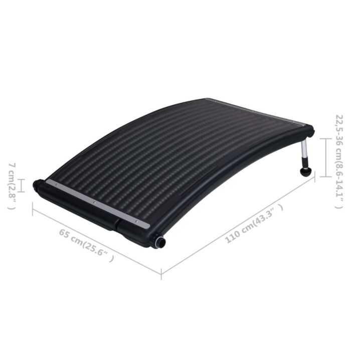 Vidaxl Curved Pool Solar Heating Panels 3 Pcs 110x65 Cm