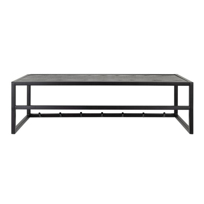 Seaford Coat Rack In Black And Oak