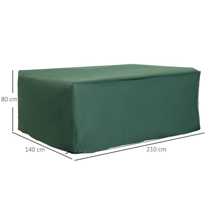 Outsunny Furniture Cover Uv Rain Protective For Wicker Rattan Garden 210x140x80cm