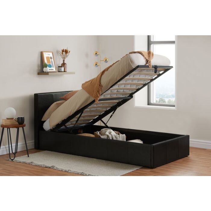 Berlin Single Ottoman Bed Brown