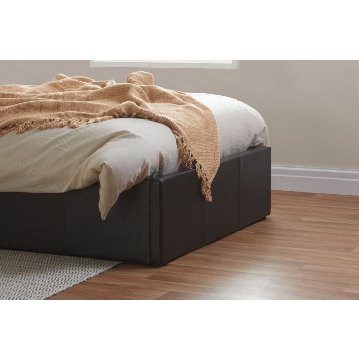 Berlin Single Ottoman Bed Brown