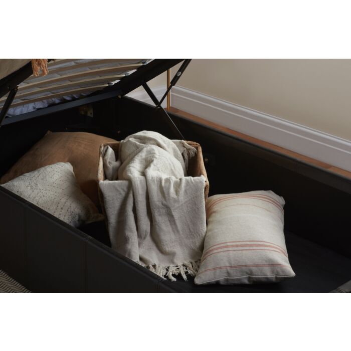 Berlin Single Ottoman Bed Brown