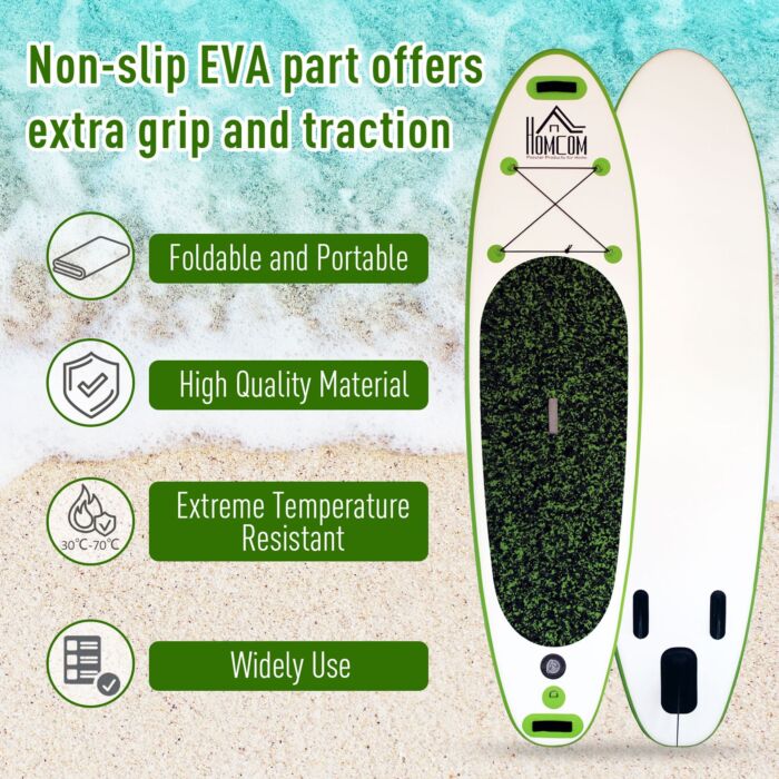 Homcom 10ft Blow Up Paddle Board Standup Paddle Board Inflatable Sup Board Surfing Non-slip Panel With Air Pump Beach Outdoor Adults