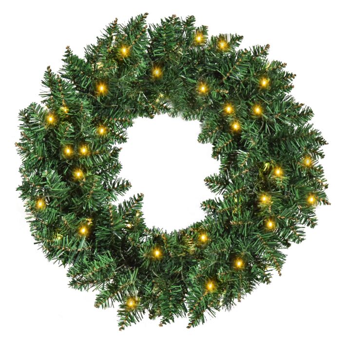 Homcom Christmas Wreath Decoration, 50 Led Lights