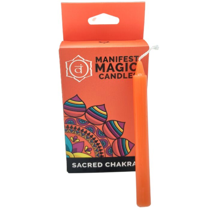 Manifest Magic Candles (pack Of 12) - Orange - Sacred Chakra