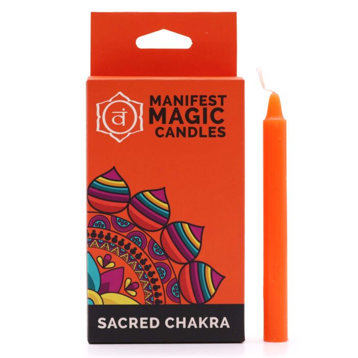 Manifest Magic Candles (pack Of 12) - Orange - Sacred Chakra