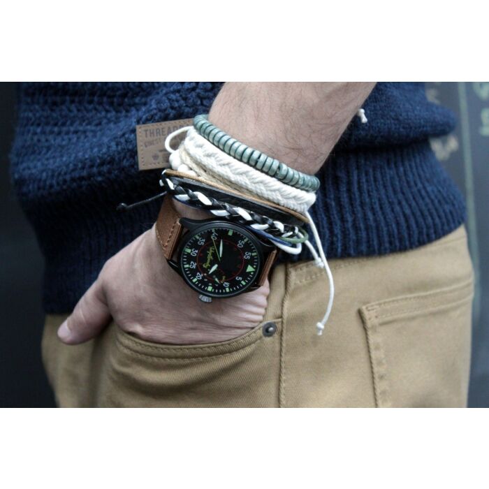 Mens Bracelet Sets - Metal & Leather - Assorted