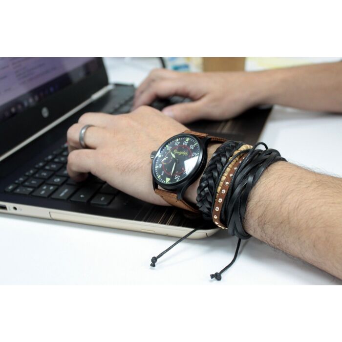 Mens Bracelet Sets - Metal & Leather - Assorted