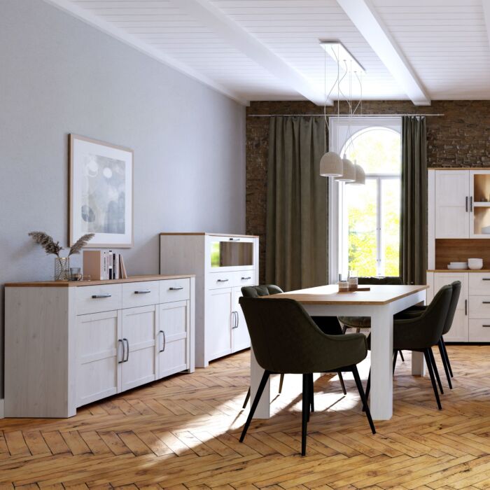Bohol Sideboard In Riviera Oak/white
