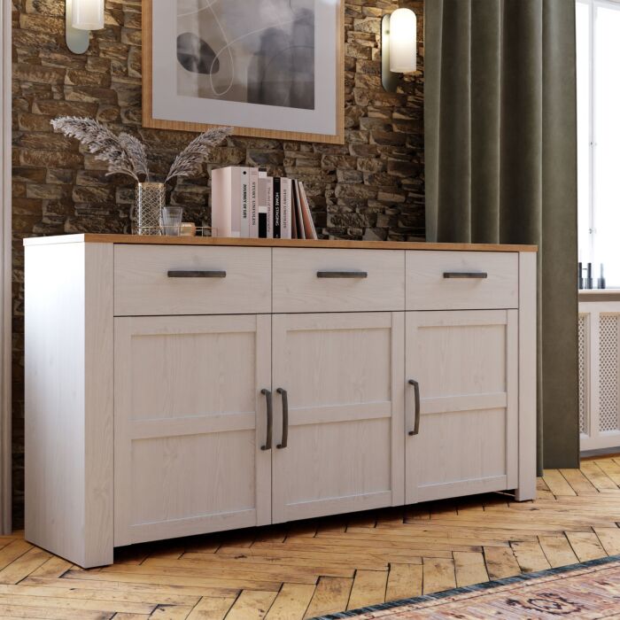 Bohol Sideboard In Riviera Oak/white