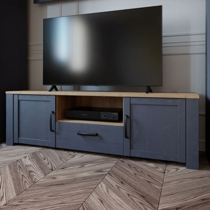 Bohol Tv Unit In Riviera Oak/navy