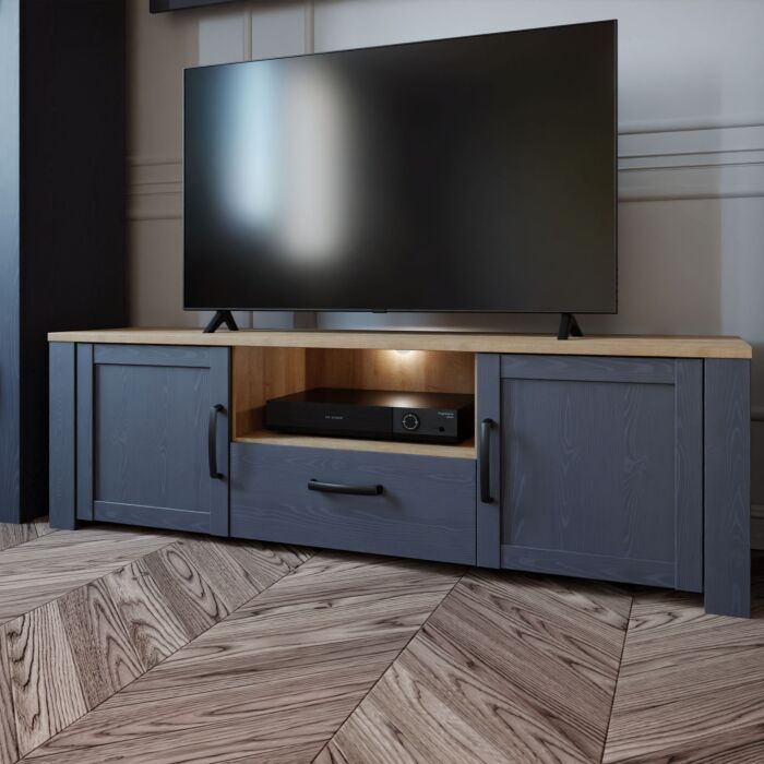 Bohol Tv Unit In Riviera Oak/navy