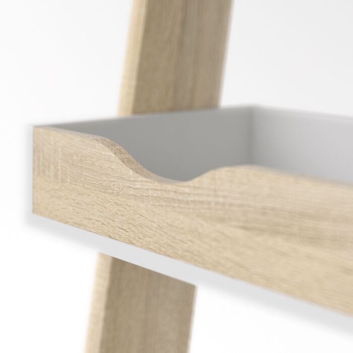 Oslo Leaning Desk In White And Oak