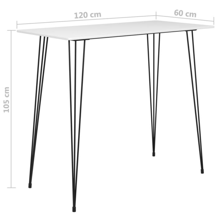 Vidaxl 5 Piece Bar Set White And Black