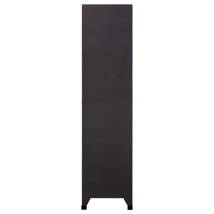 Vidaxl Locker Cabinet Anthracite And Red 90x45x180 Cm Steel