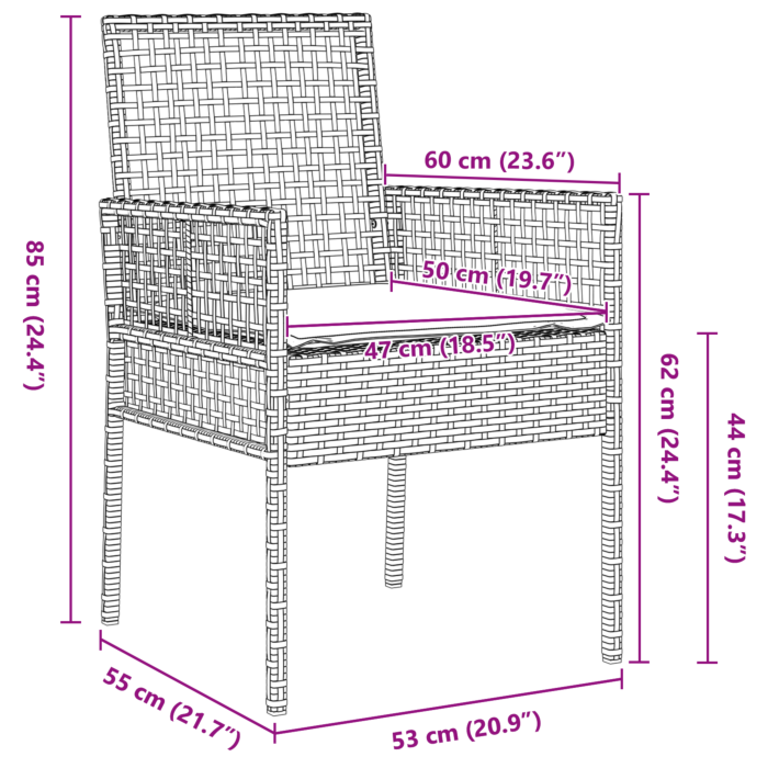 Vidaxl 5 Piece Garden Dining Set With Cushions Beige Poly Rattan
