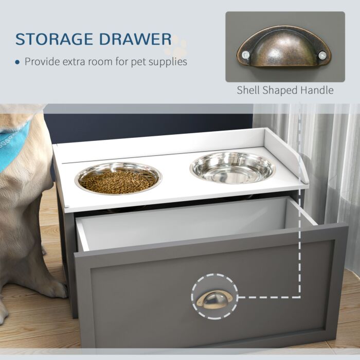 Elevated dog bowls with storage best sale