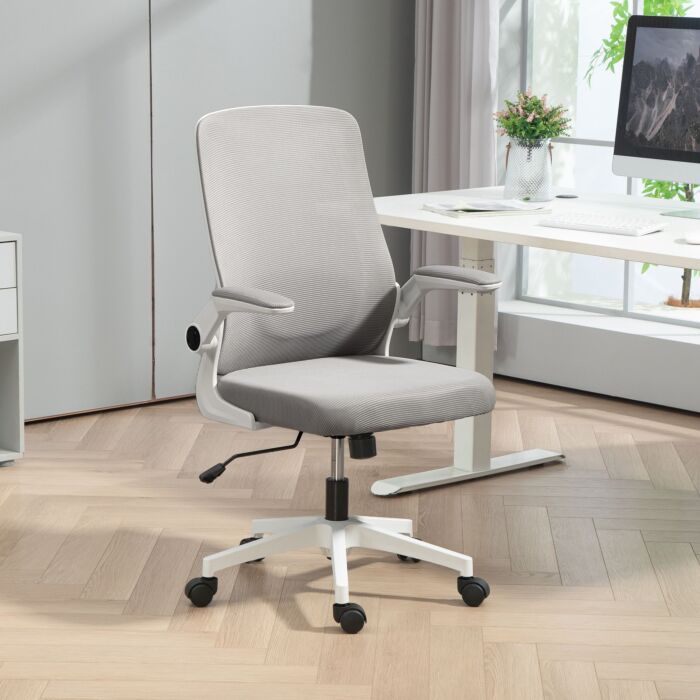Homcom Mesh Back Adjustable Office Chair - Grey