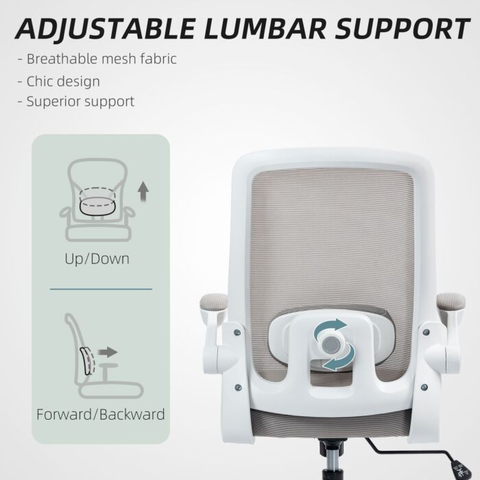 Homcom Mesh Back Adjustable Office Chair - Grey