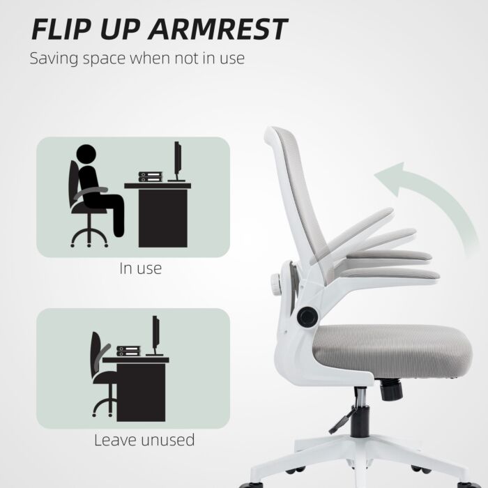 Homcom Mesh Back Adjustable Office Chair - Grey