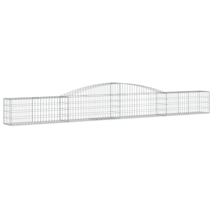 Vidaxl Arched Gabion Baskets 5 Pcs 400x30x40/60 Cm Galvanised Iron