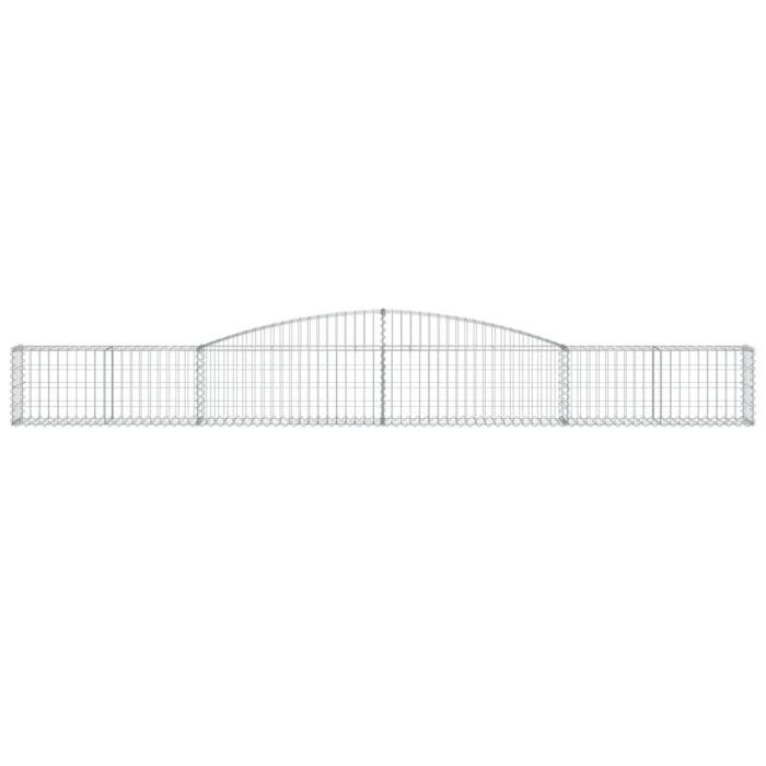 Vidaxl Arched Gabion Baskets 5 Pcs 400x30x40/60 Cm Galvanised Iron