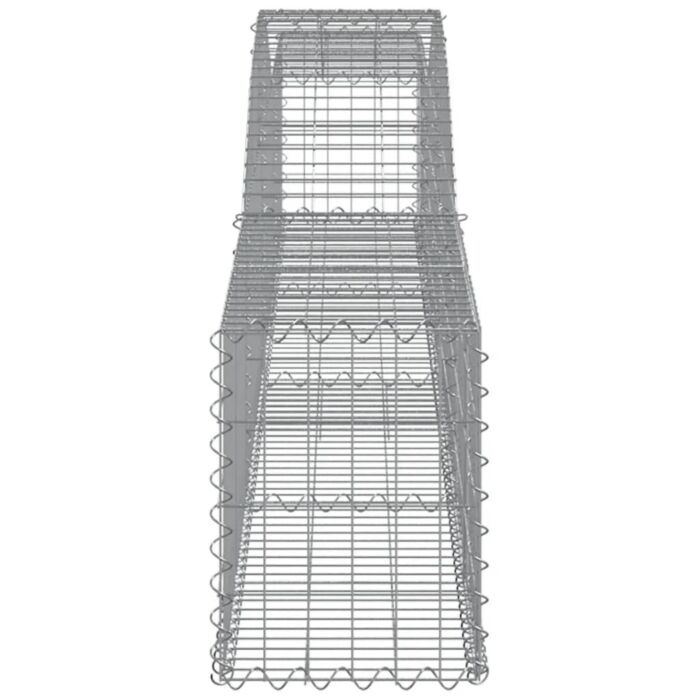 Vidaxl Arched Gabion Baskets 5 Pcs 400x30x40/60 Cm Galvanised Iron