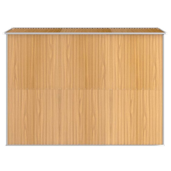 Vidaxl Garden Shed Light Brown 192x274x223 Cm Galvanised Steel