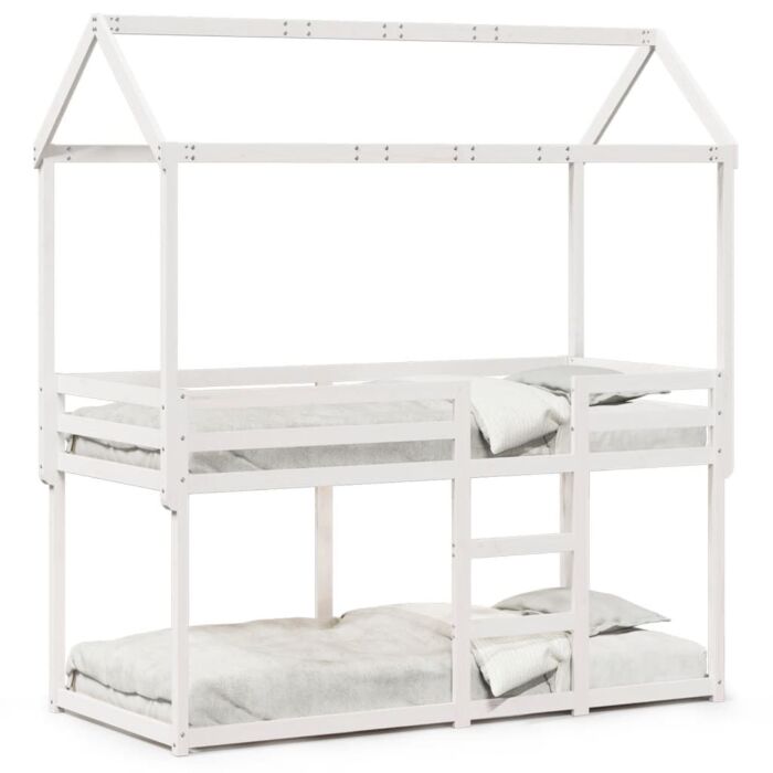 Vidaxl Bunk Bed Without Mattress White 90x200 Cm Solid Wood Pine